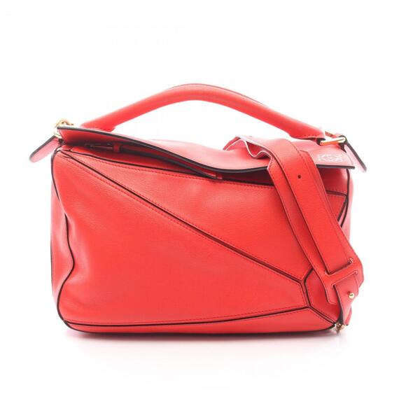 LOEWE Handbags - LOEWE Puzzle Bag Medium Handbag Leather Women's Red
